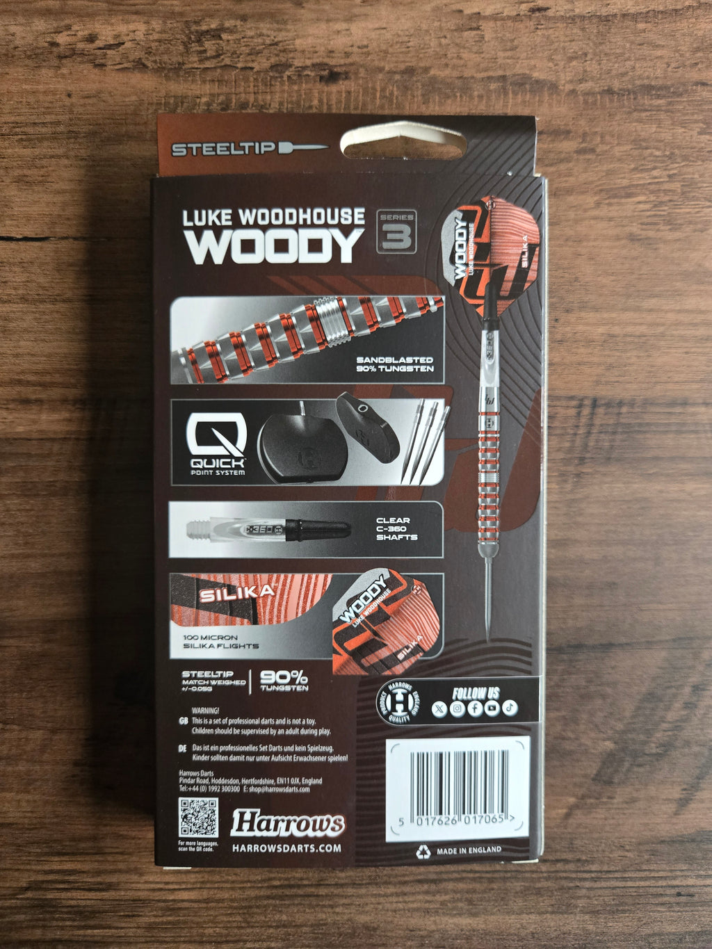 Harrows Luke Woodhouse Series 3 Quick Point Darts