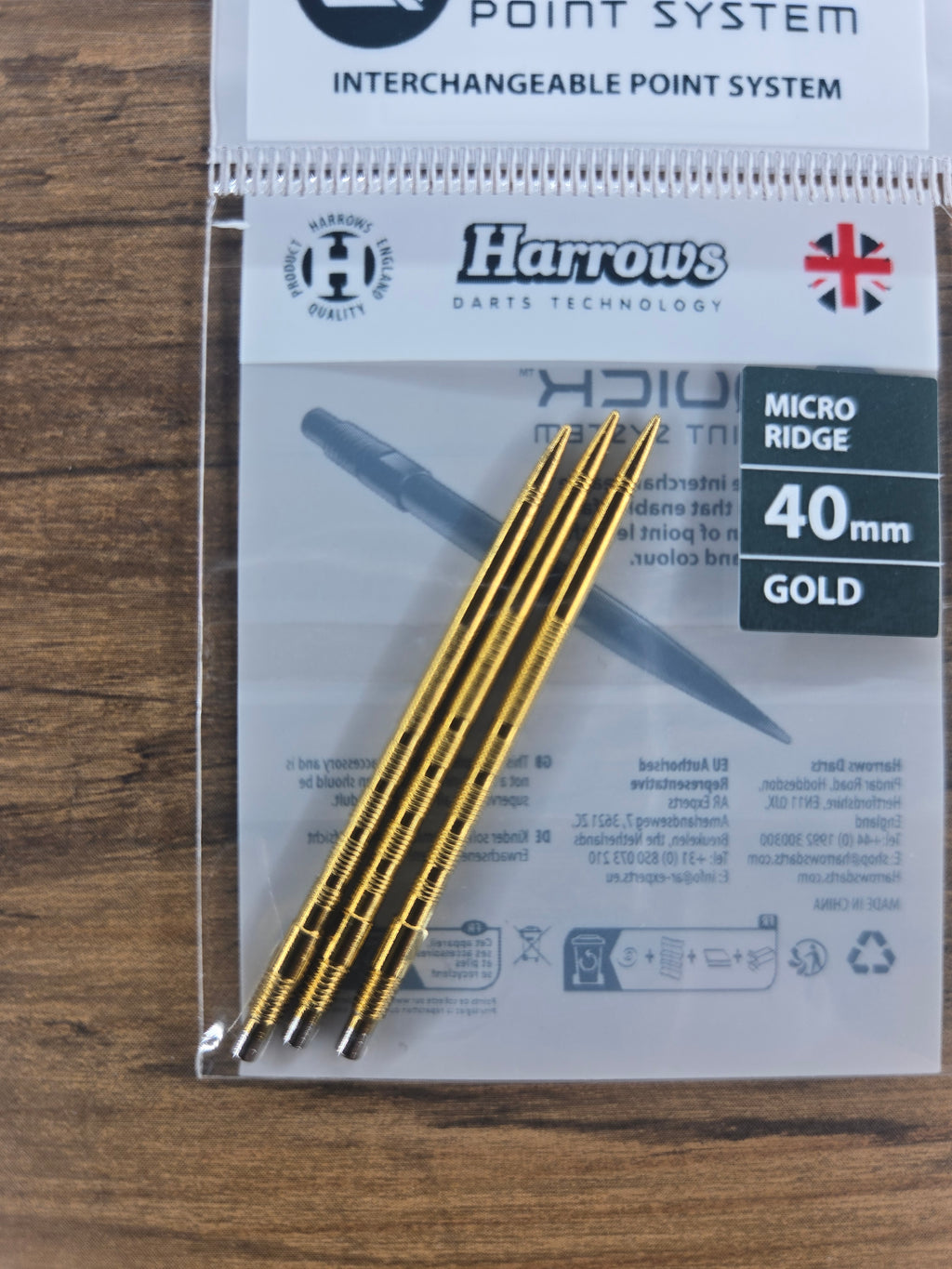 Harrows Micro Ridge Quick Points - Gold