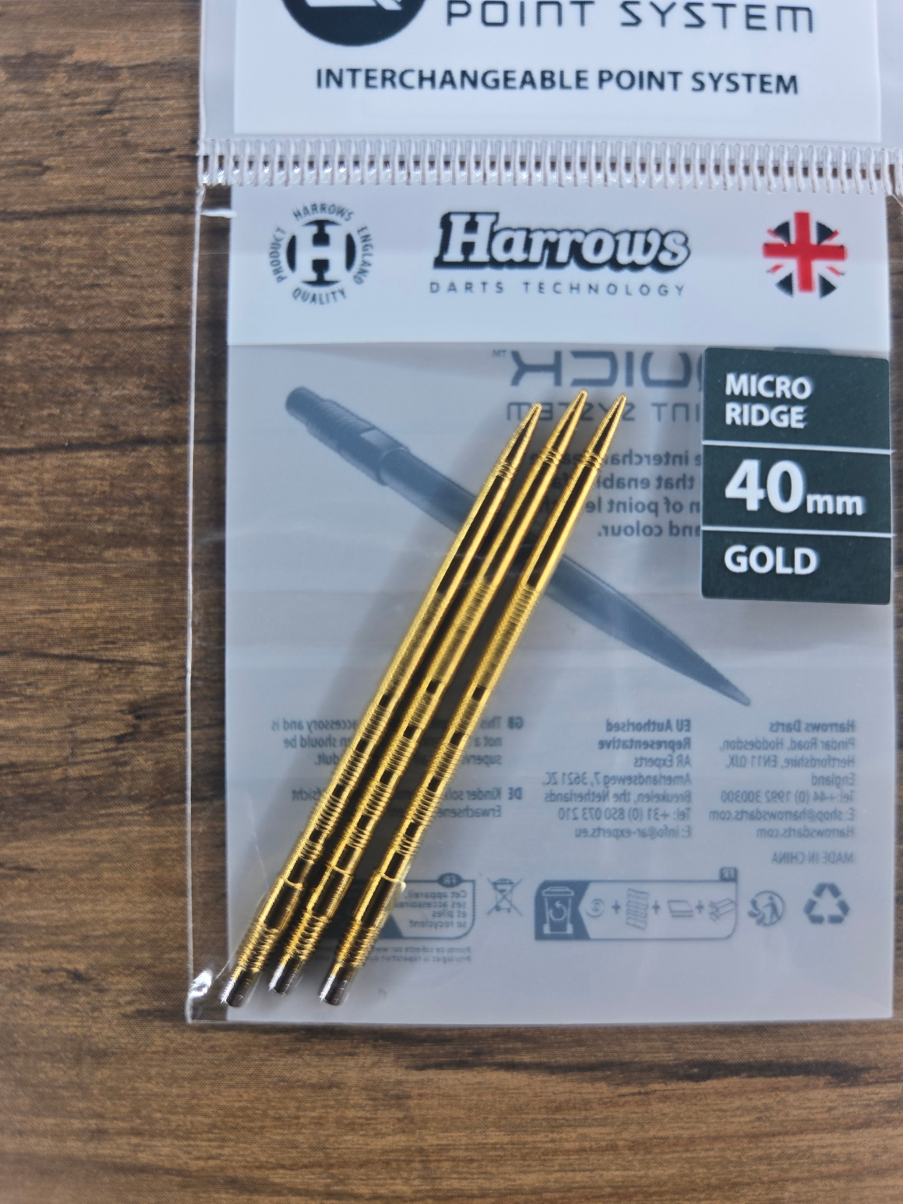 Harrows Micro Ridge Quick Points - Gold