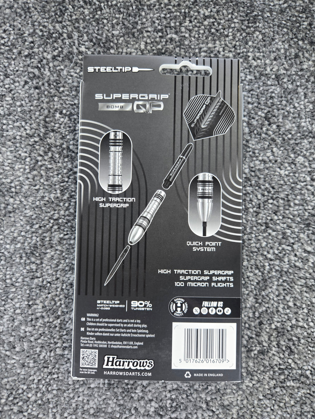 Harrows Supergrip Quick Point Bomb Darts