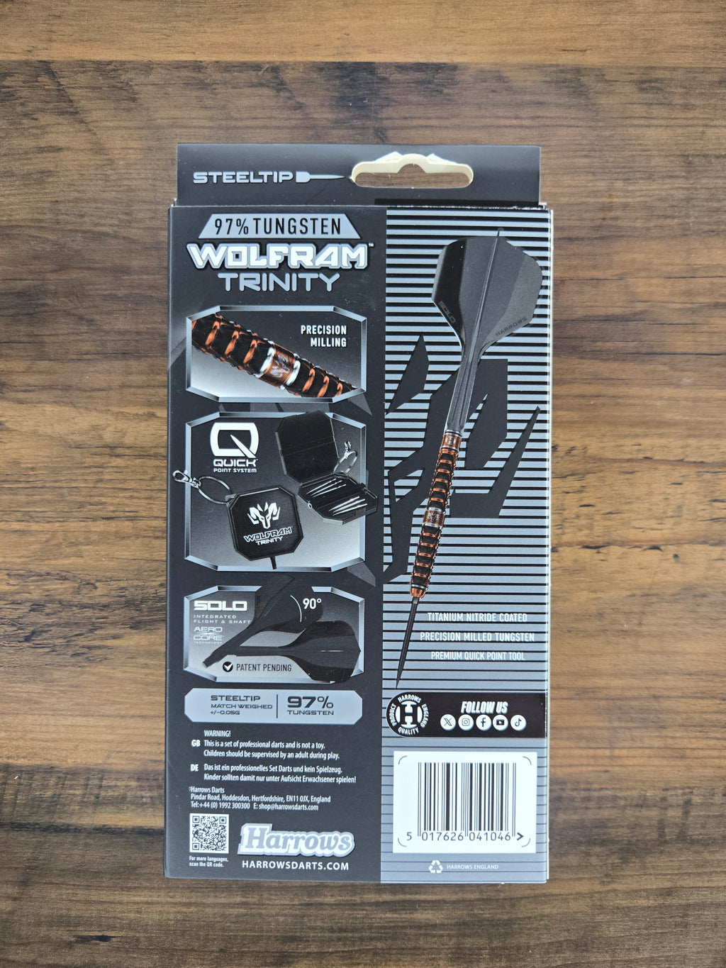 Harrows Wolfram Trinity 97% Quick Point Darts