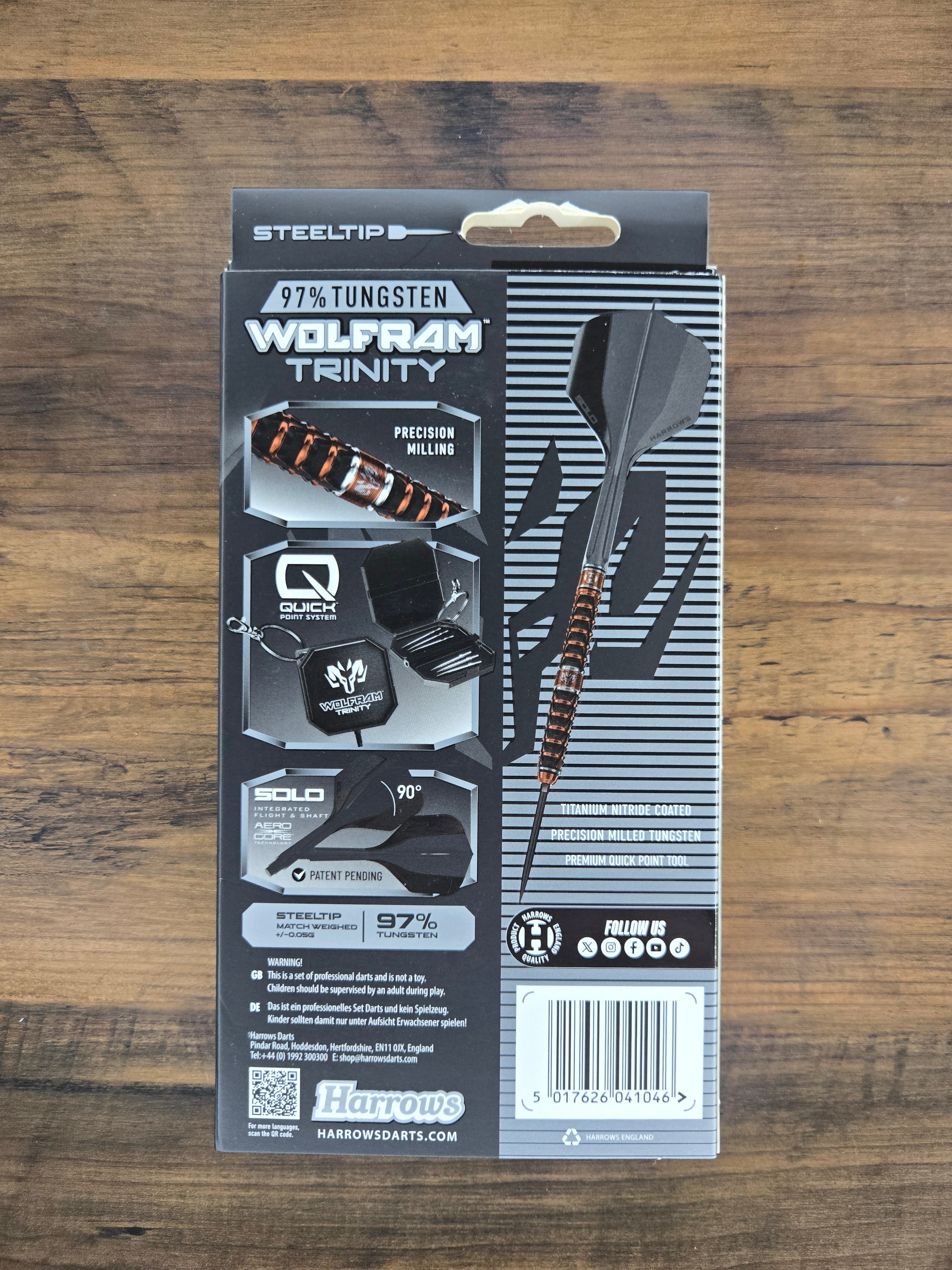 Harrows Wolfram Trinity 97% Quick Point Darts