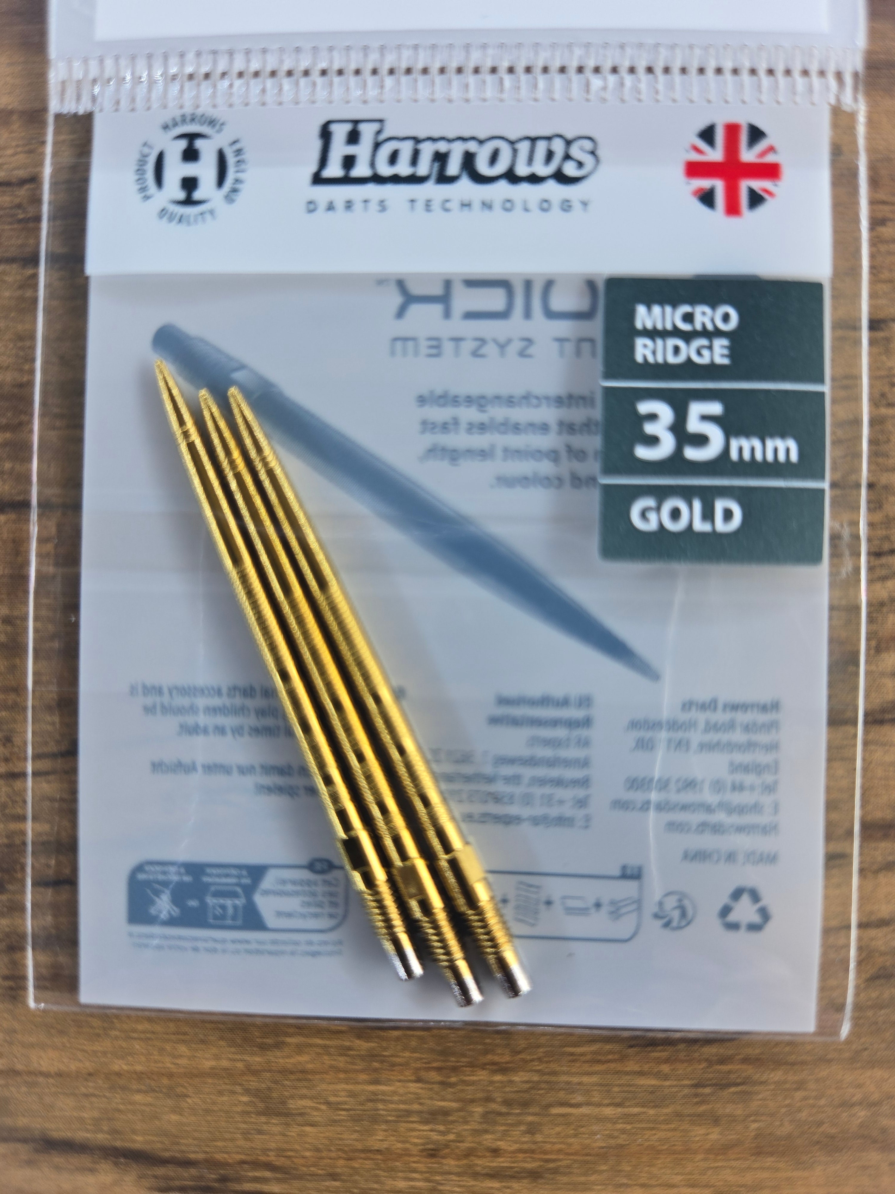 Harrows Micro Ridge Quick Points - Gold