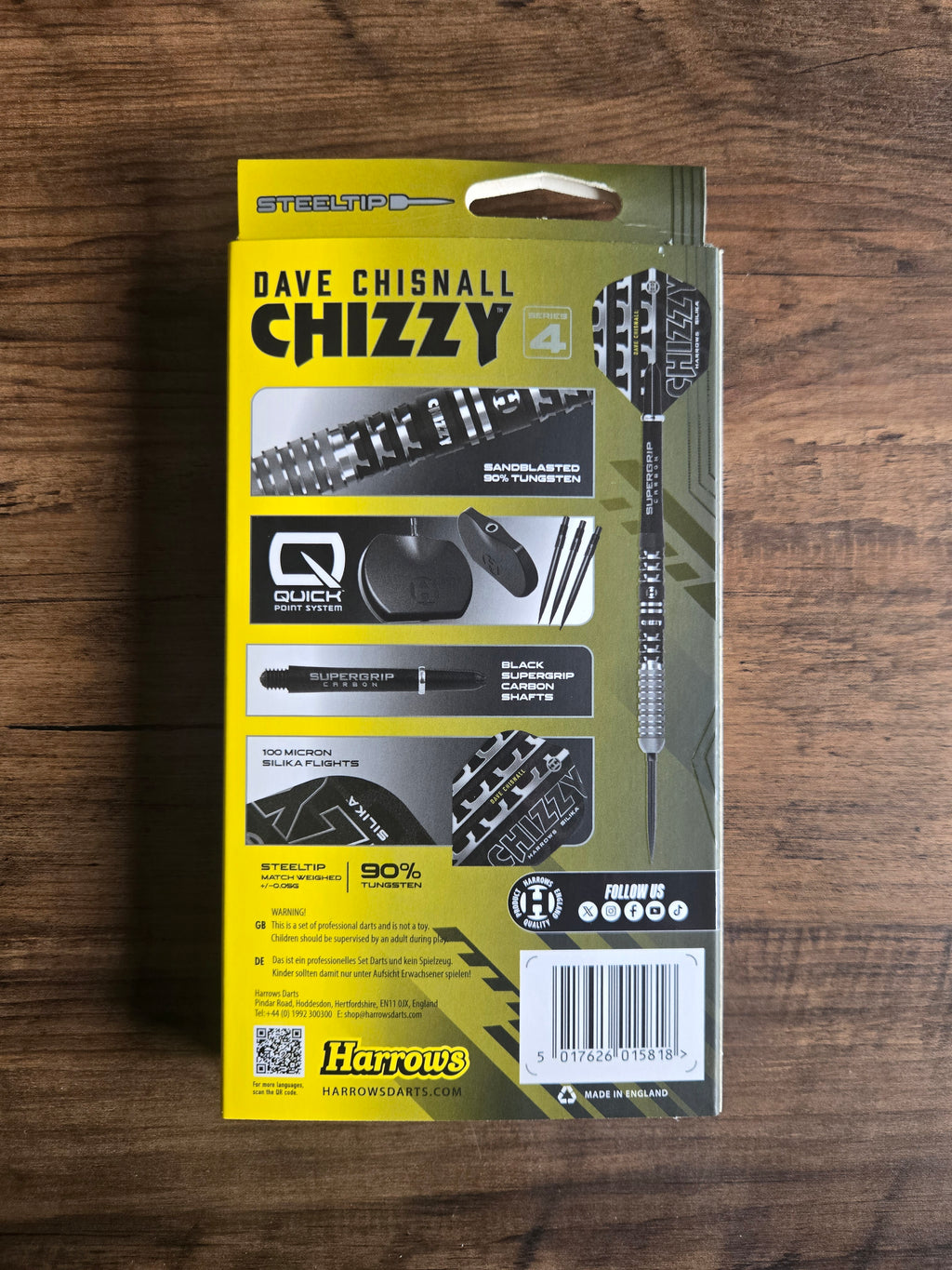 Harrows Chizzy Series 4 Quick Point Darts