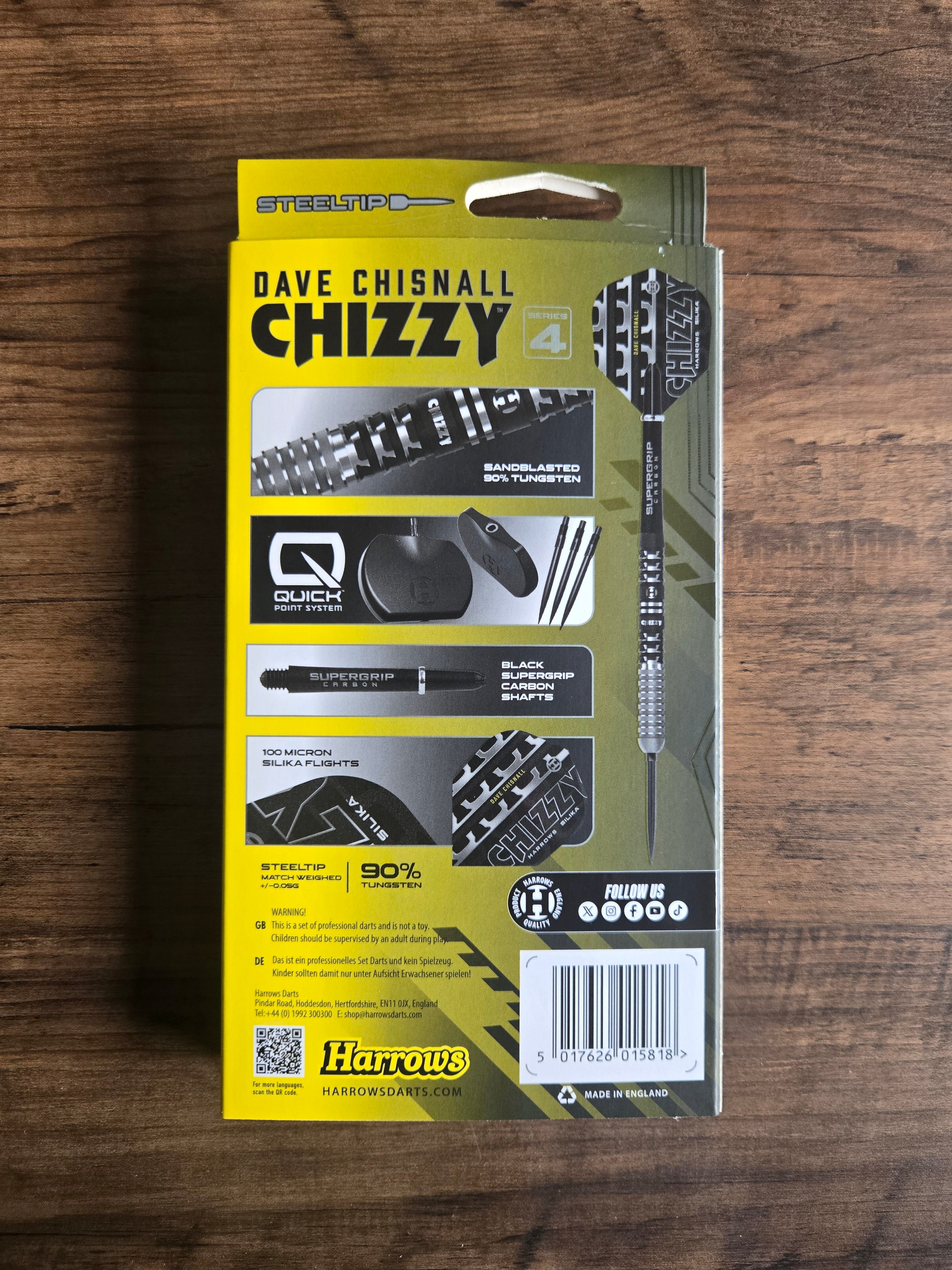 Harrows Chizzy Series 4 Quick Point Darts