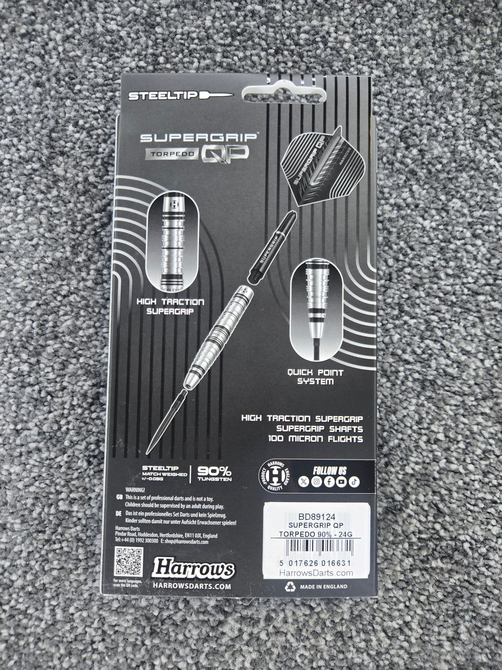 Harrows Supergrip Quick Point Torpedo Darts