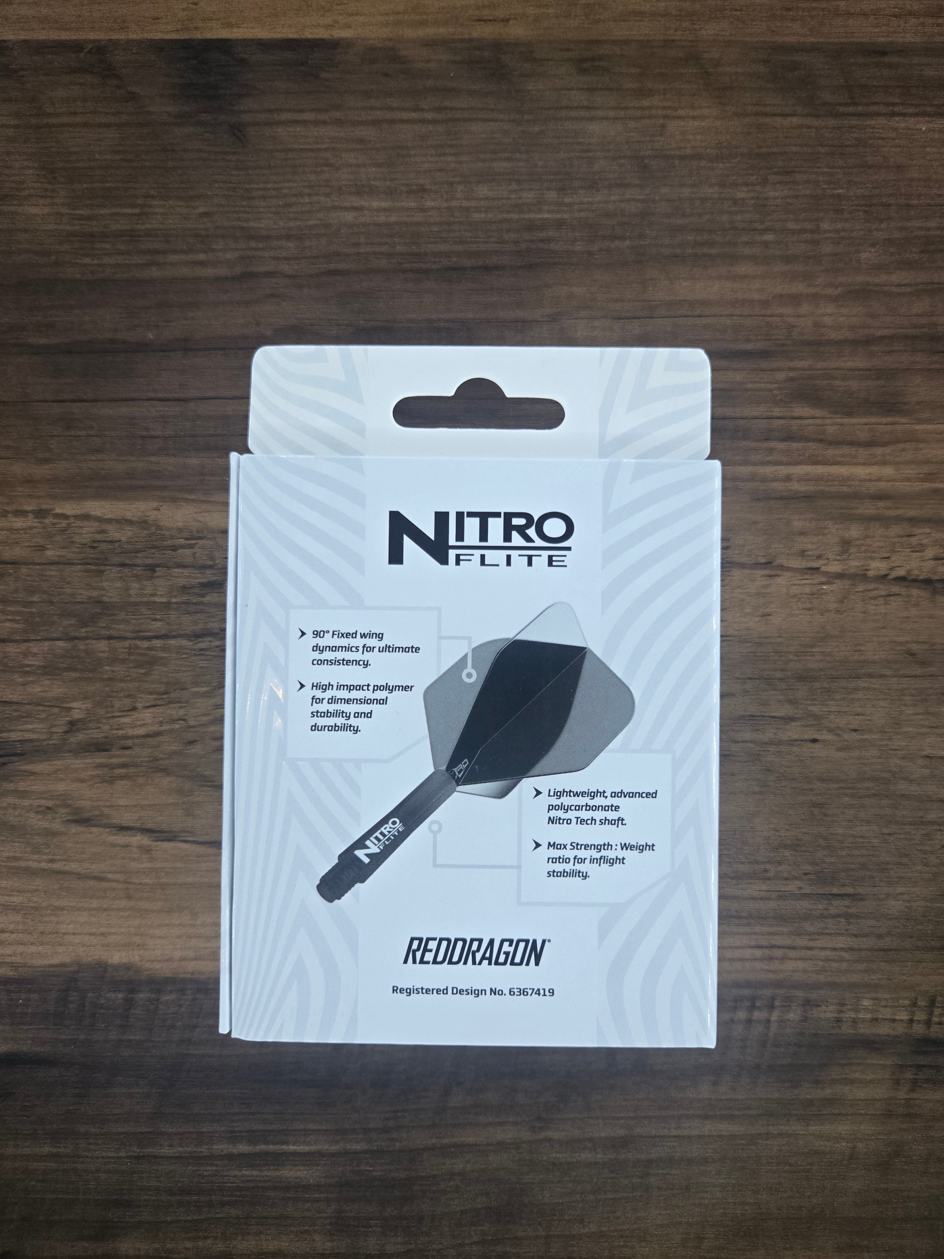 Red Dragon Nitro Flite - Medium - Clear & White